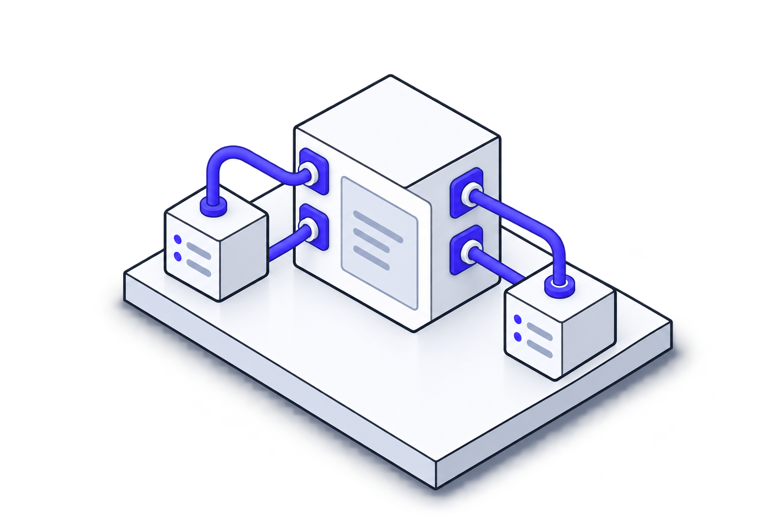 Изометрическая иллюстрация: Разработка API